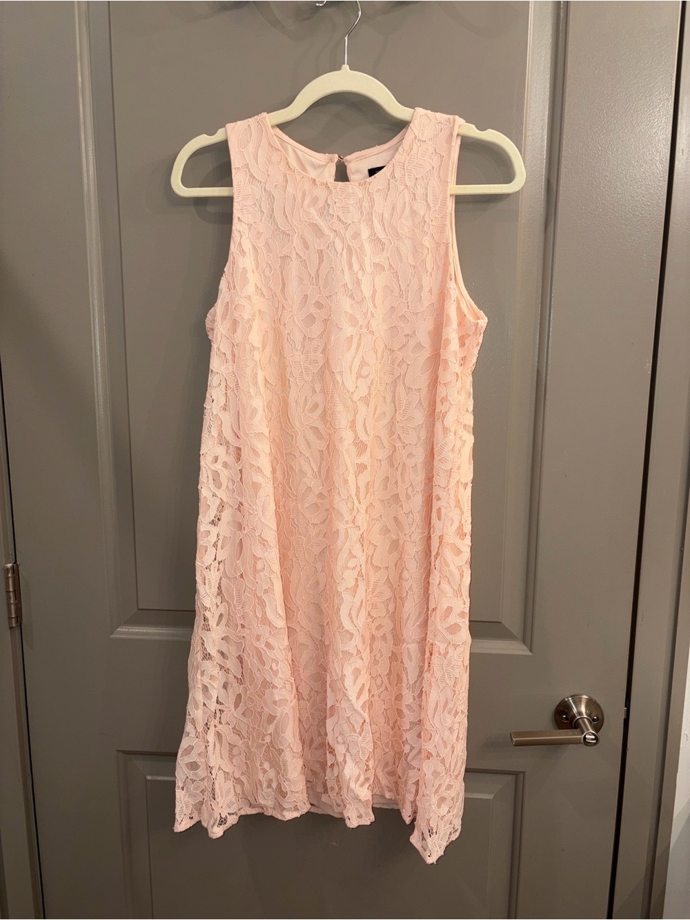 Tommy Hilfiger Pale Pink Lace Sleeveless A-Line Dress